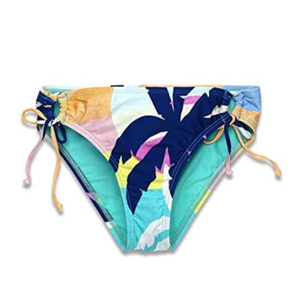 Hobie Other - Hobie Seagreen Palm Print Side Tie Bikini Bottom NWT Girls Kids Size 14